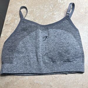 Gymshark Heathered Charcoal Seamless Sports Bralette